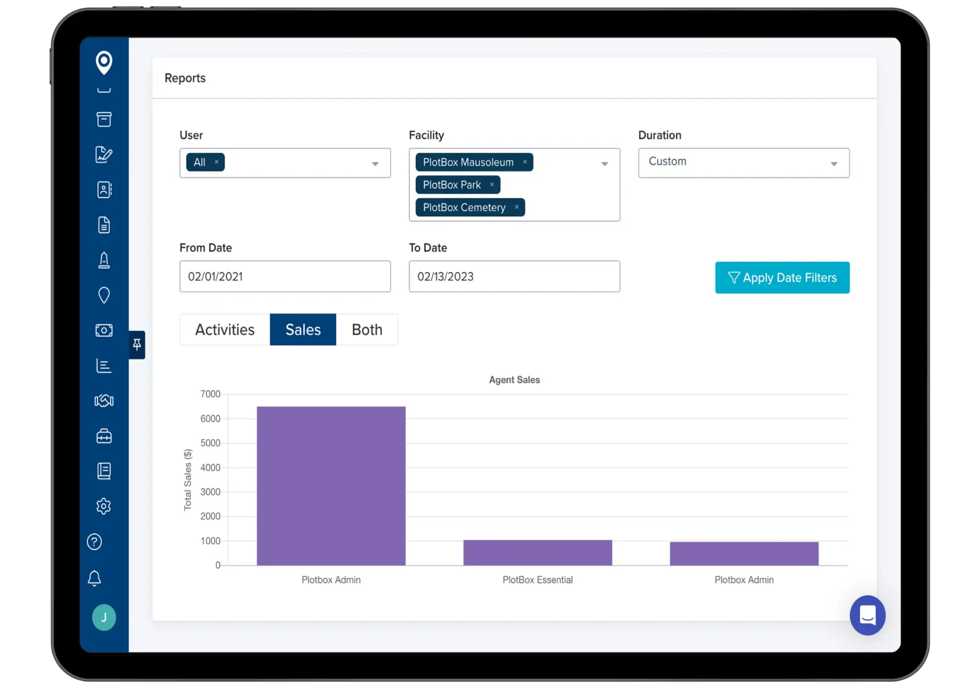 PlotBox CRM Reporting