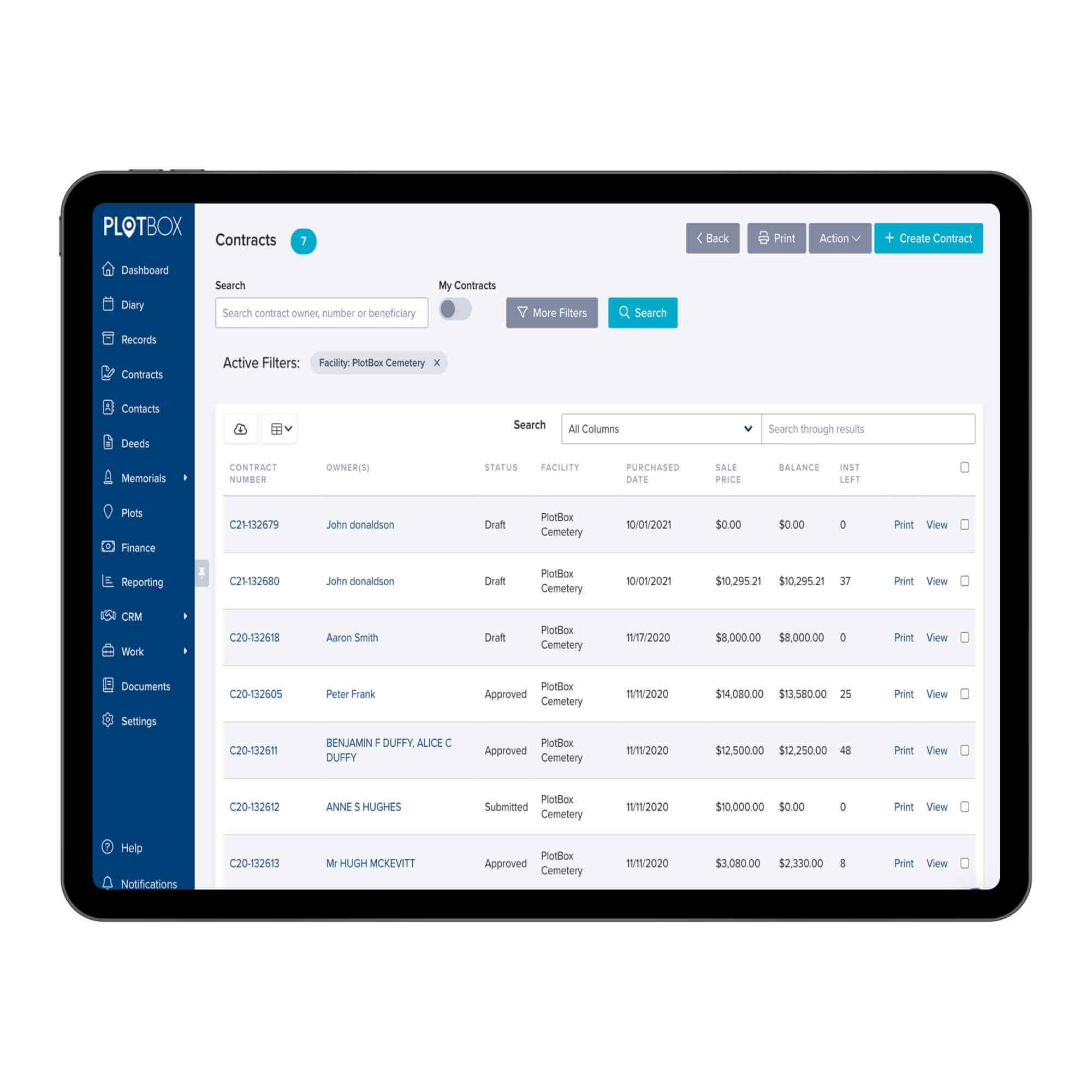 PlotBox Contract Management