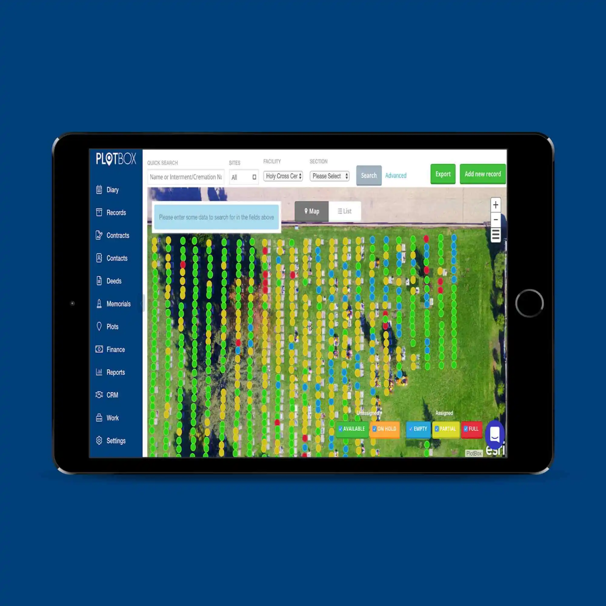 PlotBox Mapping on iPad
