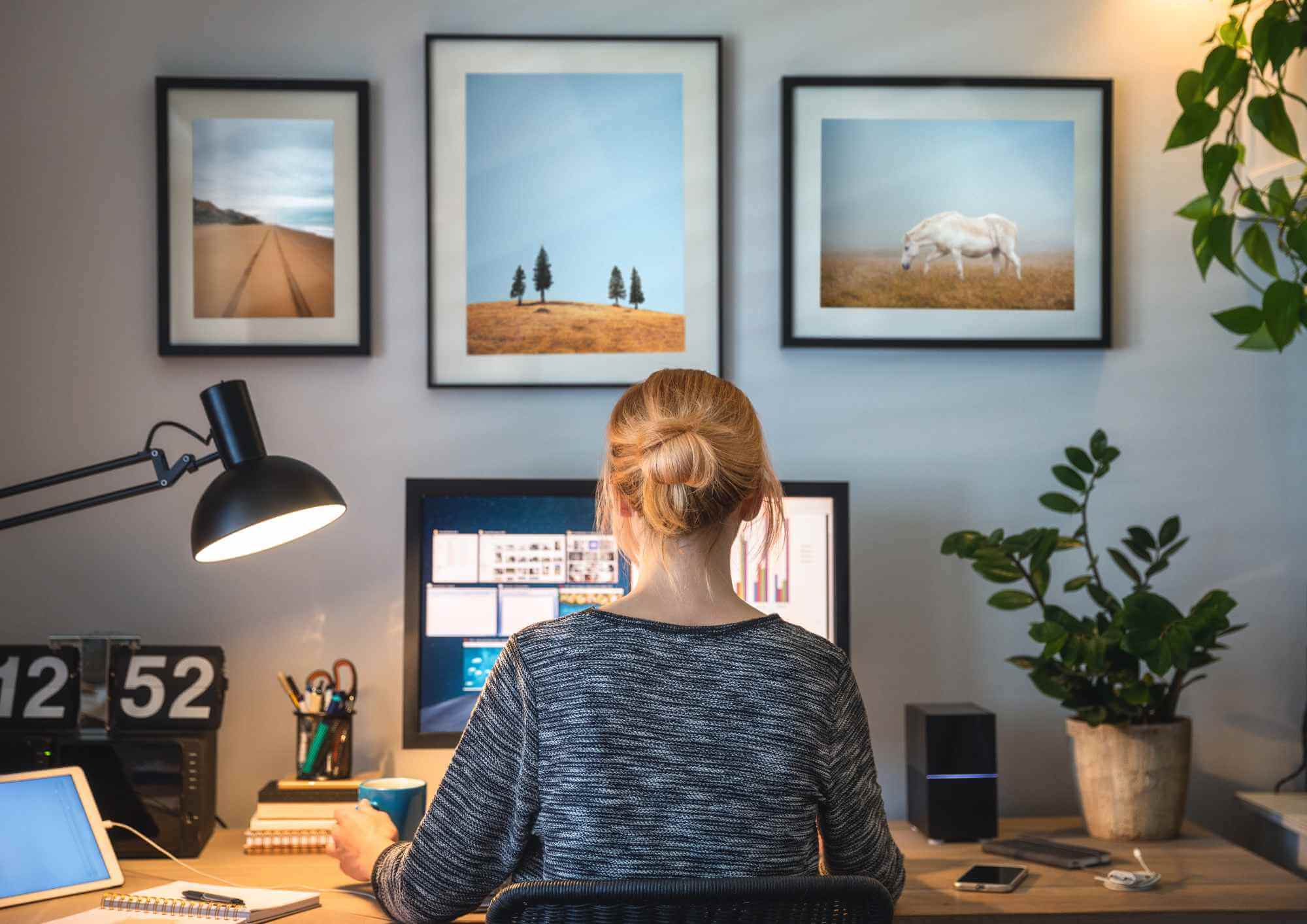 Women working from home